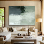 Gray Green Abstract Textures Painting with Subtle Tones WINK651