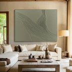 Textured Wavy Lines Abstract Painting with Tactile Rhythm WINK059