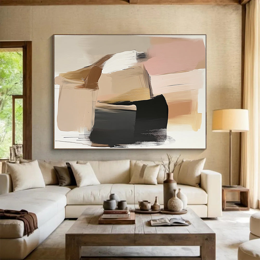 Pastel Block Abstract Painting with Gentle Harmony WINK771