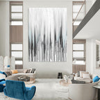Gray and Black Dripping Paint Abstract Painting for Industrial - Chic Bars GAB0819