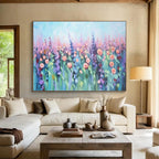 Lavender Field Abstract Painting for Wellness - Oriented Spaces YHT229