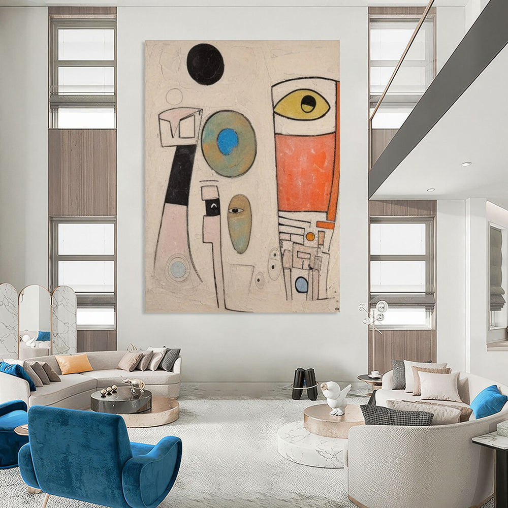 Abstract Figures and Shapes Abstract Painting for Art Gallery Experimental Sections HENG027