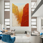 Gold and Rust Abstract Painting for Luxury Desert Resort Lobbies GAB1177