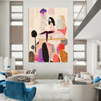 Girl on Book with Jellyfish - Whimsical Narrative Art GAB0394