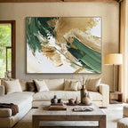 Green Gold Abstract Textures Painting with Nature - Inspired Hues WINK647