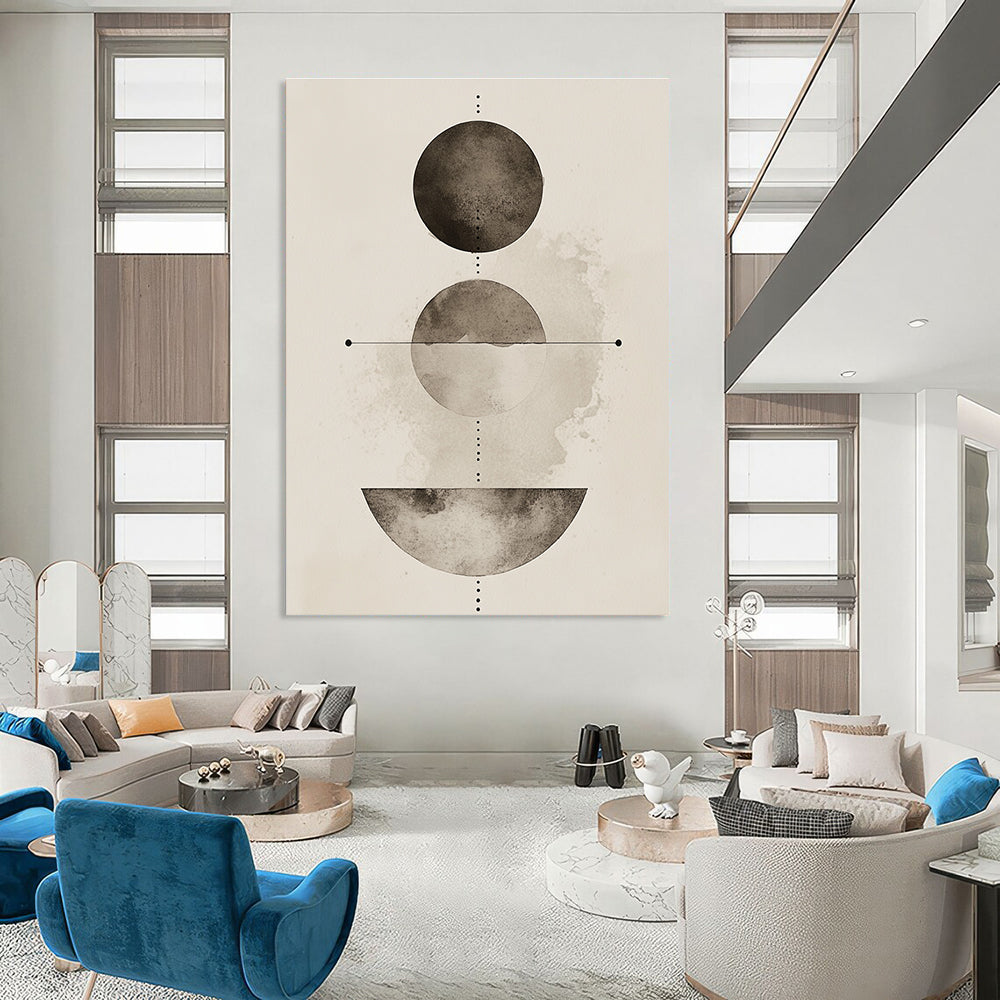 Abstract Circles Mysterious Abstract Painting for Thought - Provoking Spaces GAB1507