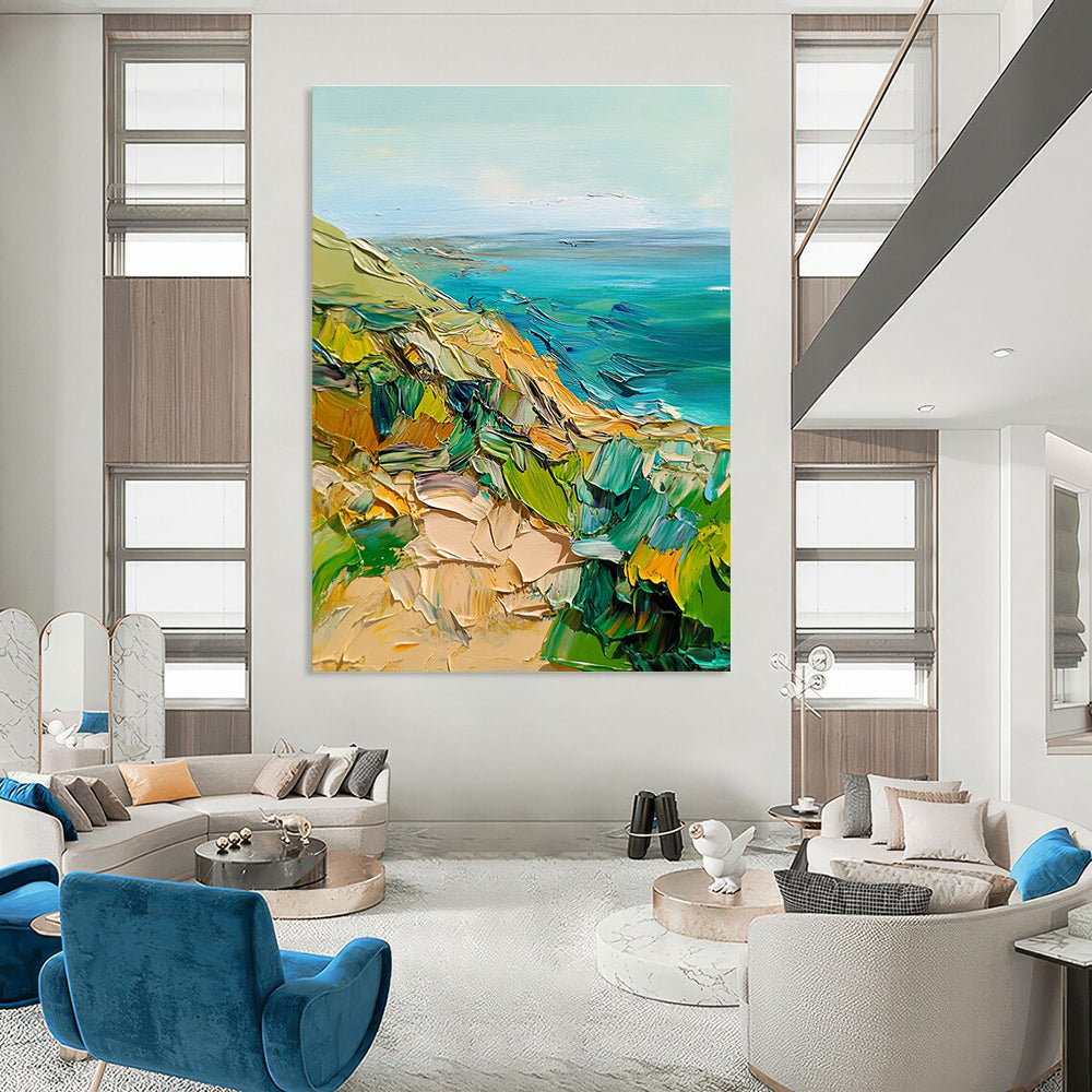 Colorful Coastal Abstract - Vibrant Seaside Abstract Art GAB0519