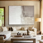 Minimalist Gray Abstract Painting with Subtle Textures WINK574