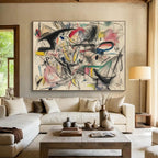 Colorful Chaotic Abstract Painting with Dynamic, Expressive Energy ABS461