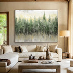 Misty Forest Abstract Painting for Enchanting Retreats YHT064