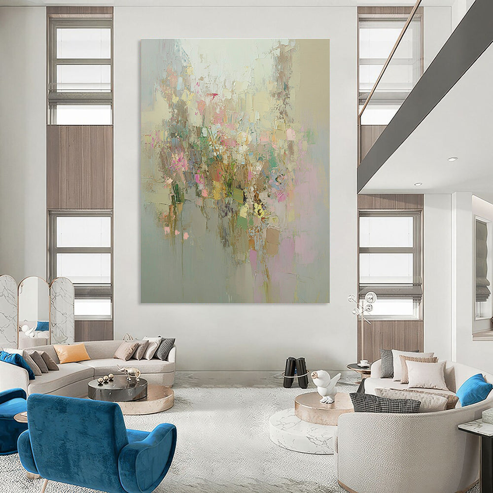 Pastel Floral Abstract Painting for Whimsical - Styled Boutiques GAB1068