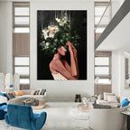 Woman with Floral Headpiece Painting for Bohemian - Styled Spaces HENG323
