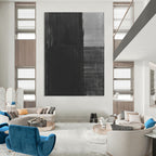 Abstract Black and Gray Painting with Textured Layers GAB0027