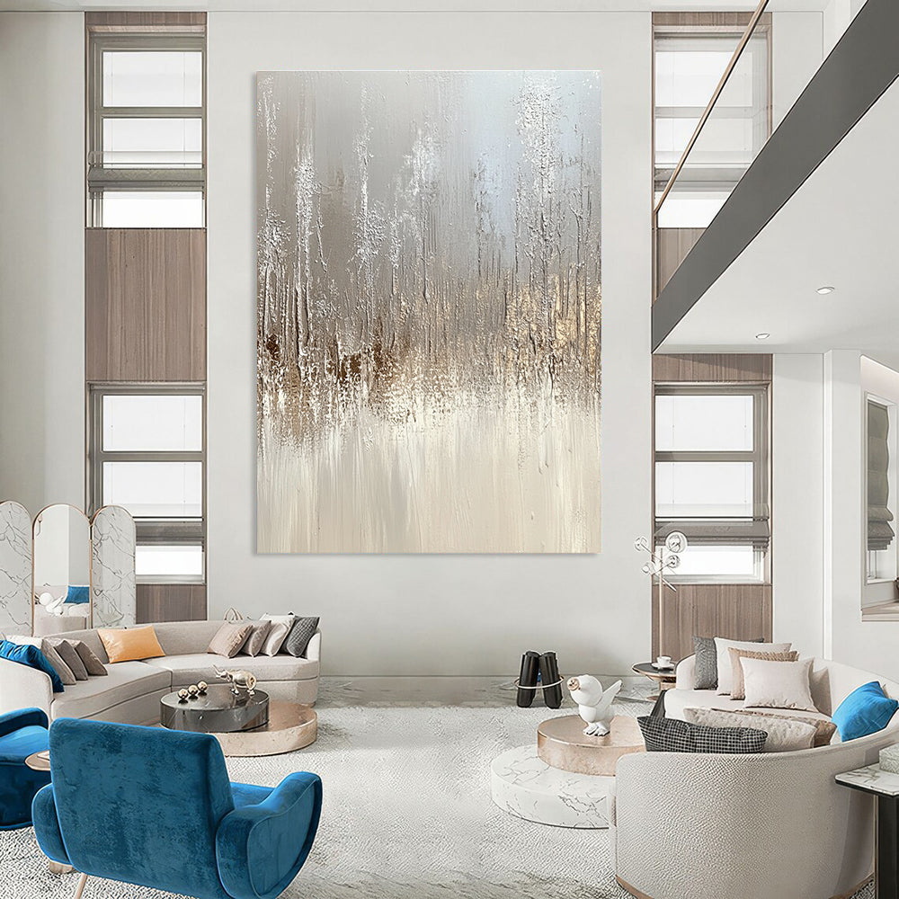 Textured Gray Landscape Abstract Painting GAB0304