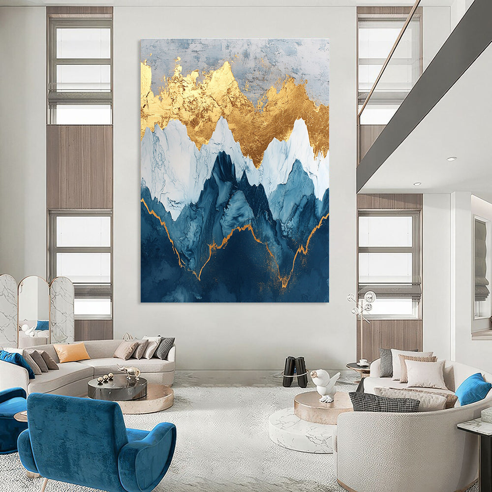 Gold Mountain Abstract - Contemporary Landscape Art GAB0555
