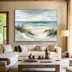Beach Dunes and Grasses Scene Abstract Painting ABS137