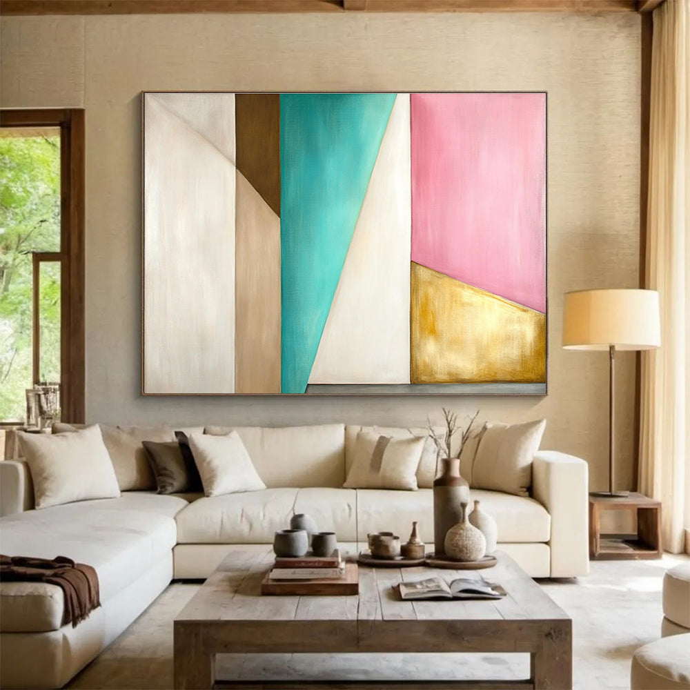 Geometric Color - Block Abstract  Chic Modern Harmony ABS078