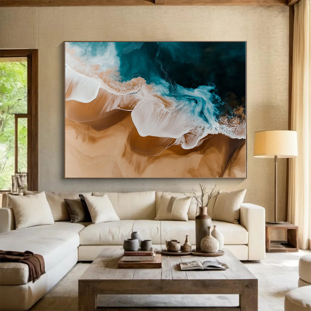 Aerial Beach Abstract Painting with Natural Harmony WINK311