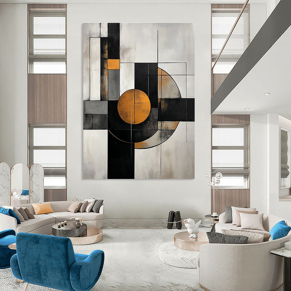 Geometric Abstract Composition - Modern Minimalist Abstract Painting GAB0640