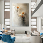 Delicate Flower Arrangement Abstract Painting for Minimalist Bedroom Decor GAB1272