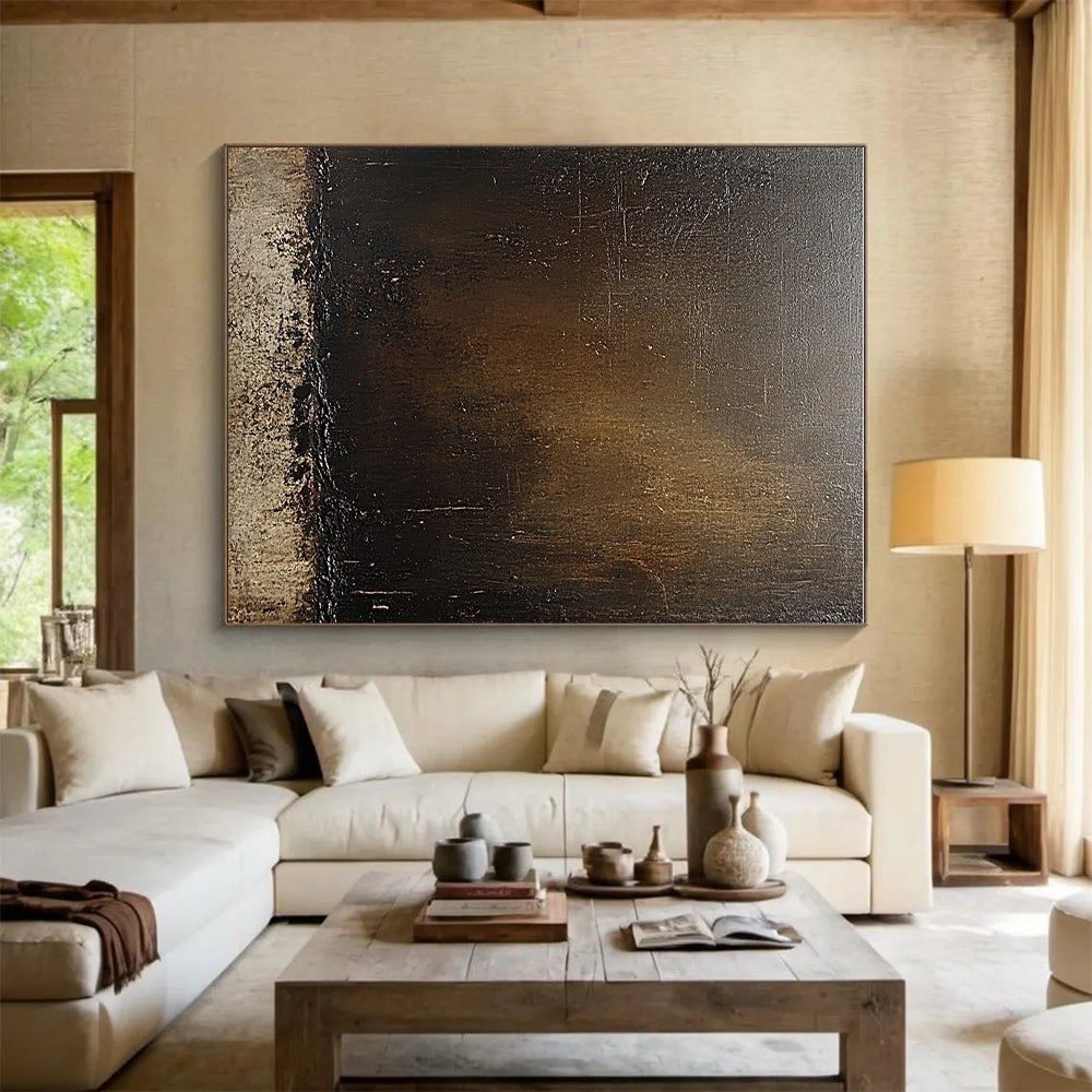 Deeper Dark Gradient Abstract Painting with Intense Atmosphere WINK292