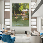 Leisure by the Lake Painting for Cozy Cottage Interiors HENG432