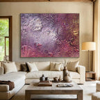 Textured Purple Abstract Painting for Luxury Wine Bars YHT361