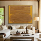 Yellow Geometric Textured Abstract Painting with Sunny Discipline WINK309