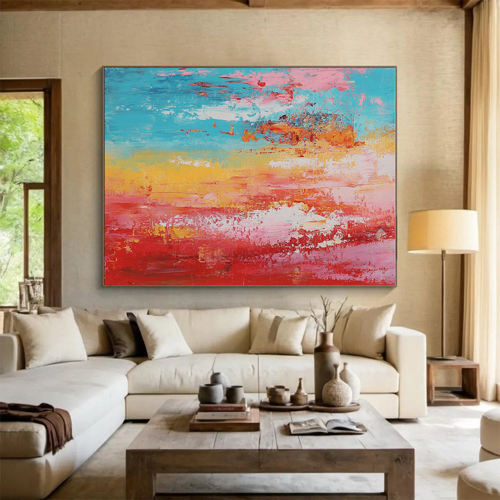 Pastel and Bright Abstract Painting with Cheerful Harmony WINK799