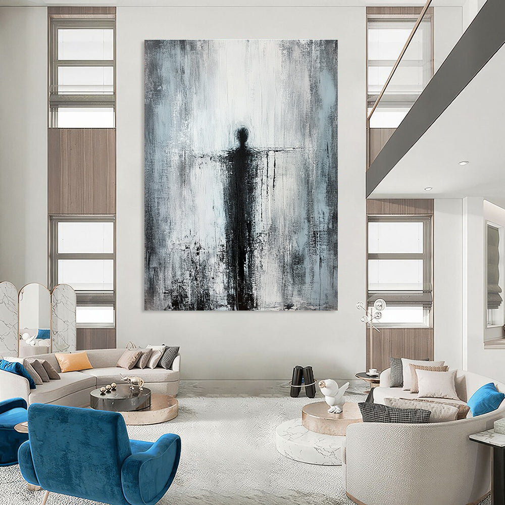 Dark Shadowy Figure - Expressive Abstract Human Art GAB0509