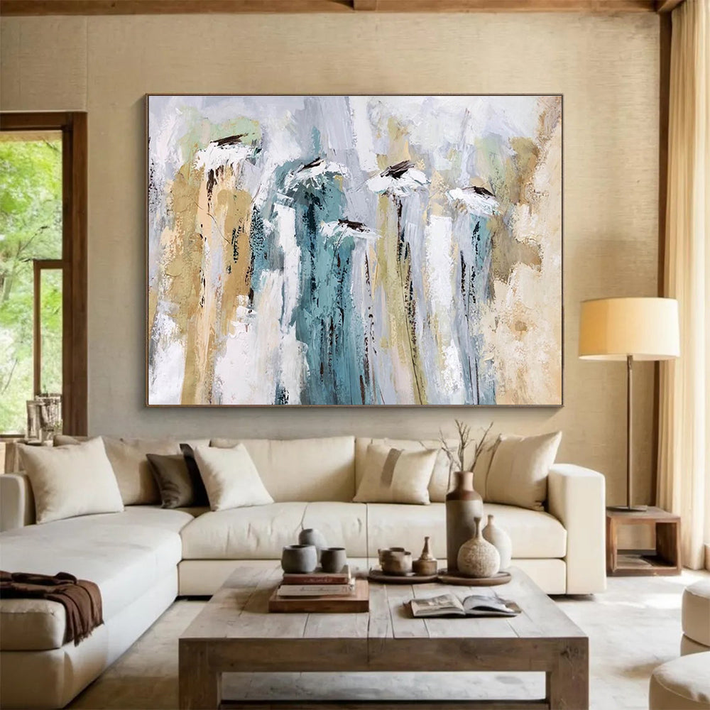Floral - Inspired Abstract Painting for Feminine Boutiques YHT155