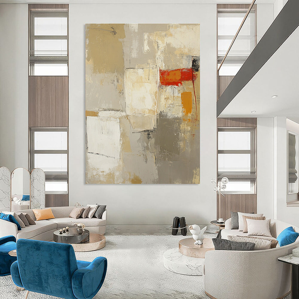 Neutral Tones Abstract Painting for Minimalist - Styled Living Rooms GAB1091