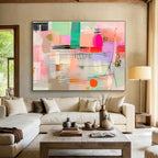 Colorful Abstract with Lines Abstract Painting with Dynamic Rhythm WINK277