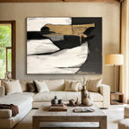 Abstract Horse Portrait Painting with Gold Accents WINK610