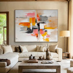 Colorful Geometric Abstract Painting with Modern Flair WINK687