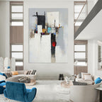 Colorful Geometric Abstract Painting for Modern - Styled Offices GAB1090