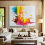 Textured Colorful Abstract Painting with Tactile Joy WINK715