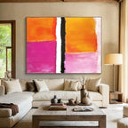 Color Block Composition Abstract Painting with Bold Contrast WINK141