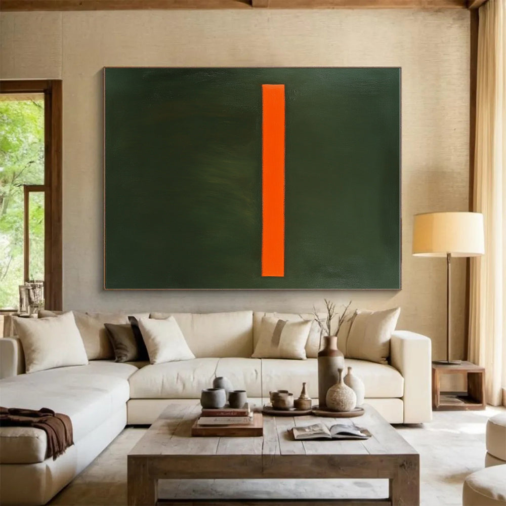 Minimalist - Striped Abstract Painting with Bold Contrast WINK857