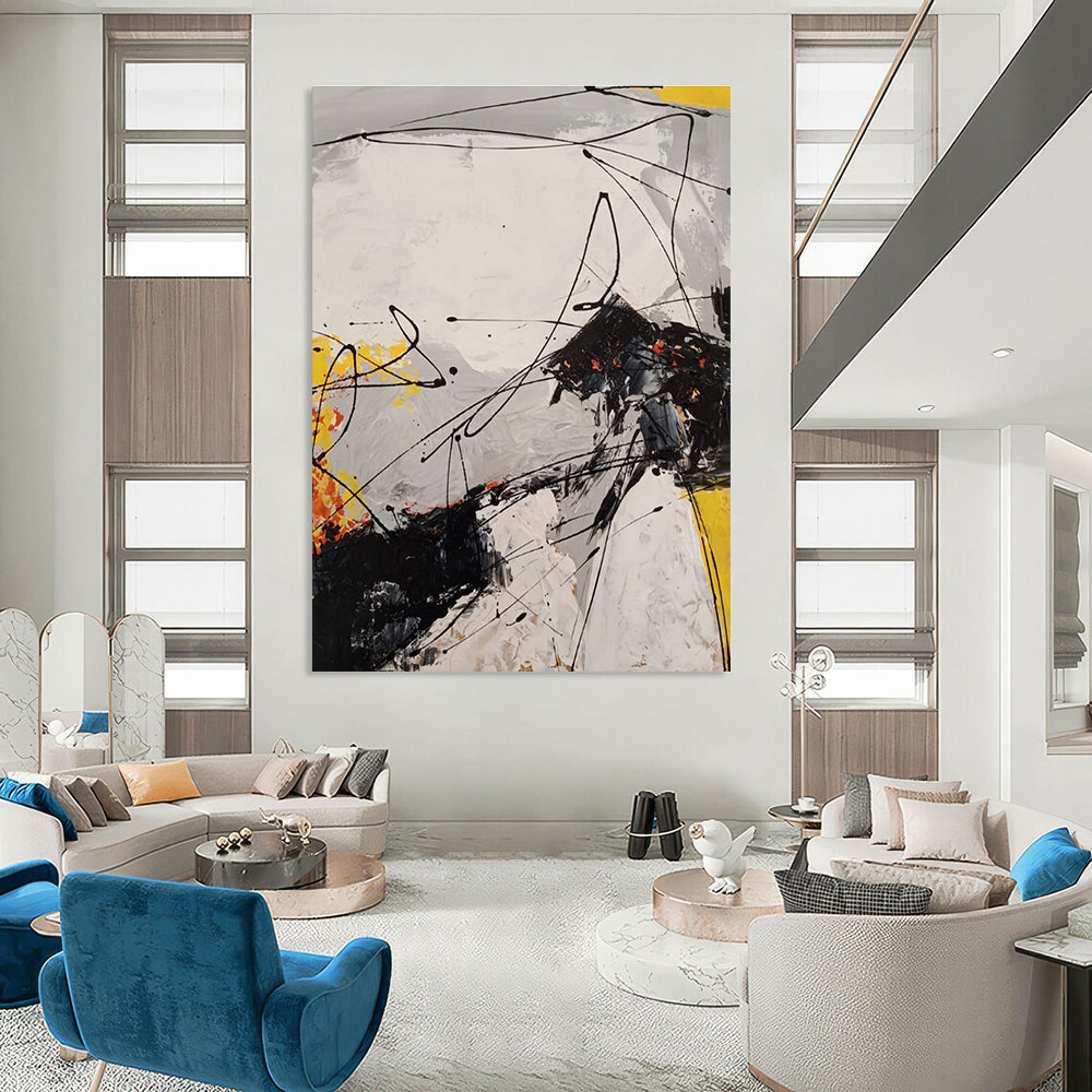 Energetic Abstract Expression Abstract Painting for Performing Arts Centers HENG054