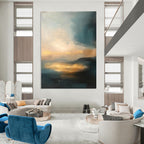 Soft Horizon - Tranquil Landscape Abstract Painting GAB0627