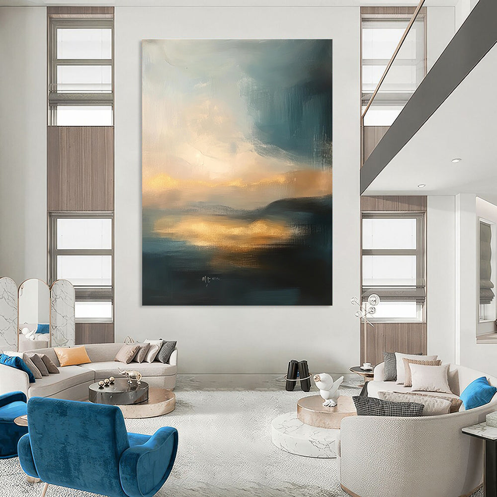 Soft Horizon - Tranquil Landscape Abstract Painting GAB0627