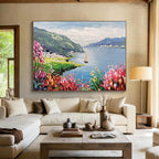 Lakeside Village Abstract Painting for Scenic - Themed Hotels YHT209