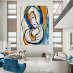 Abstract “Goodnight” Painting for Cozy Bedrooms GAB0744