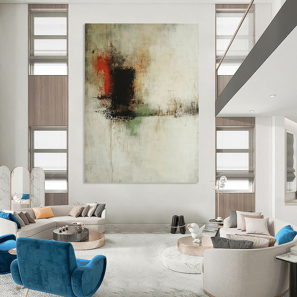 Subtle Color Blend Abstract Painting for Minimalist Lounges GAB1085