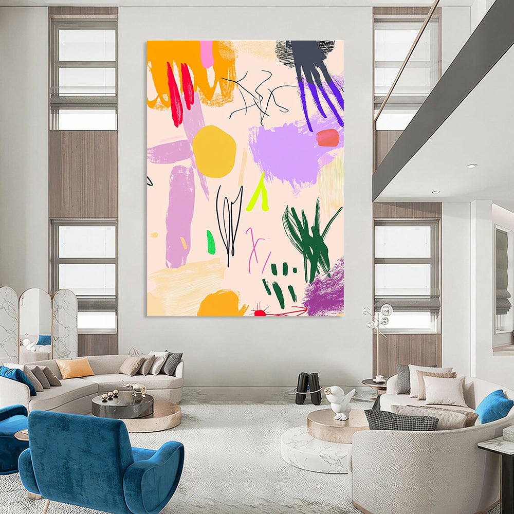 Colorful Abstract Doodles - Playful Expressive Abstract Art GAB0442
