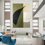 Abstract Leaf Shapes Painting for Nature - Inspired Offices GAB1148