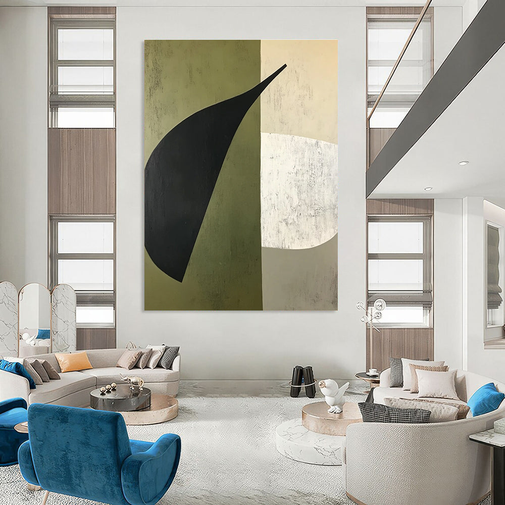 Abstract Leaf Shapes Painting for Nature - Inspired Offices GAB1148