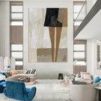 Abstract Figure Collage Abstract Painting for Bohemian - Style Dressing Rooms GAB1367