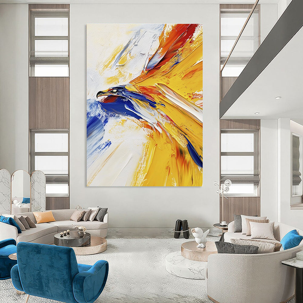 Colorful Eagle - Themed Abstract Painting for Patriotic Spaces GAB0900
